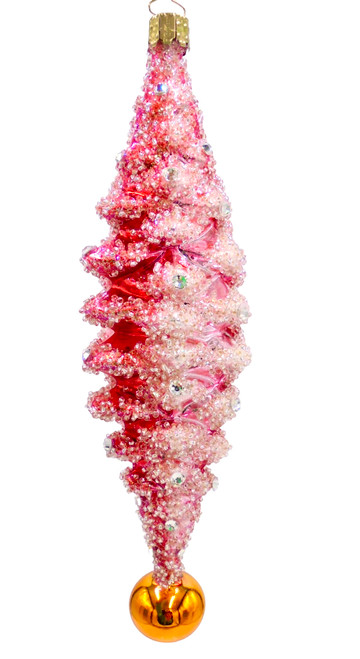 8.5" Crystal Cone Ornament by HeARTfully Yours - Option 3 8.5" Crystal Cone Ornament by HeARTfully Yours - Option 3