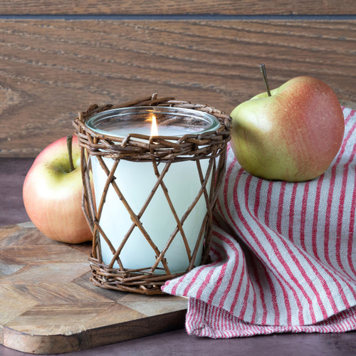 Apple Rum Bonfire Willow Candle by Park Hill Collection