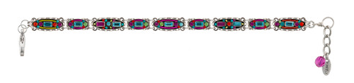 Multicolor Baguette Skinny Oval Bracelet - Firefly Jewelry