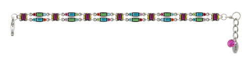 Multicolor Architectural Petite Double Line Bracelet - Firefly Jewelry