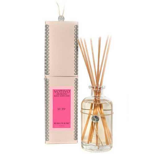 Rush of Rose Aromatic Reed Diffuser Votivo Candle