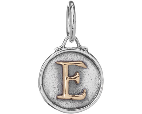 Letter "E" Chancery Insignia Charm by Waxing Poetic