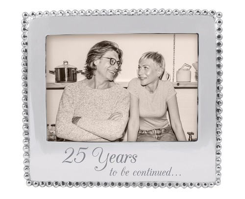 "25 Years to be continued " Beaded 5" x 7" Frame by Mariposa