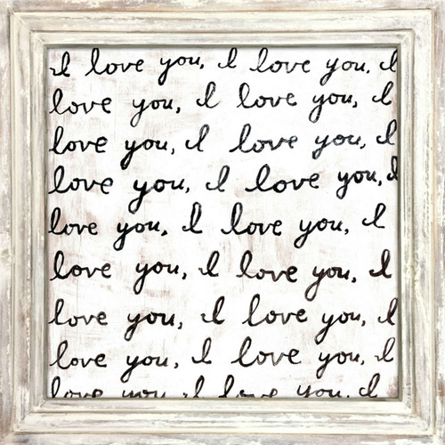 36" x 36" Letter For You Art Print With White Wash Frame (Bottom Panel Only) by Sugarboo Designs