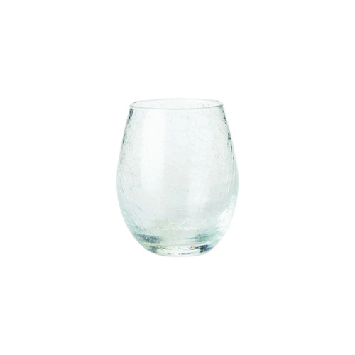 Hugo Crackle Stemless White Wine Glass by Juliska