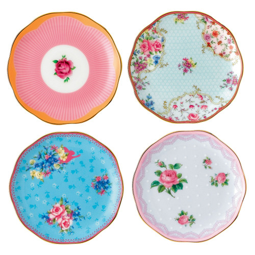 Candy Mixed Patterns Mini Plates - Set of 4 - by Royal Albert