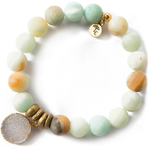 Amazonite 10mm Gemstone Bracelet - Lenny & Eva