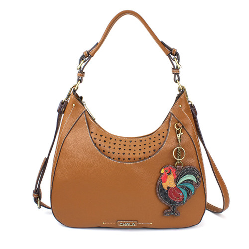 Brown Rooster Sweet Hobo Tote by Chala