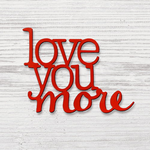 Red Love You More Magnet ROEDA HANDPAINTED ORIGINALS