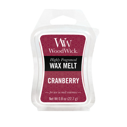 WoodWick Candles Cranberry 0.8 oz. Mini Hourglass Wax Melt
