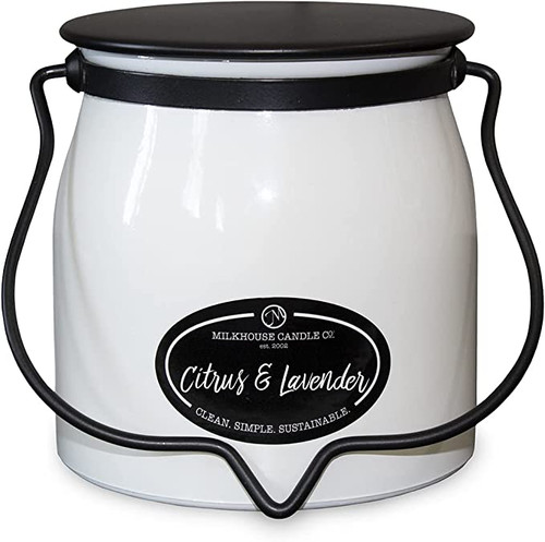 Citrus & Lavender 16 oz. Butter Jar by Milkhouse Candle Creamery