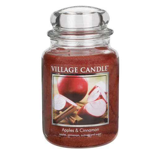Apples & Cinnamon 26 oz. Premium Round by Village Candles