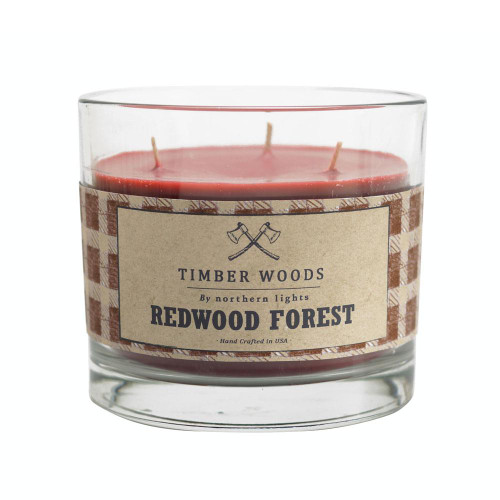 Redwood Forest Timber Woods Glass Candle by Northern Lights