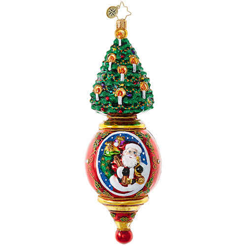 Pink Pendulum Santa Ornament by Christopher Radko