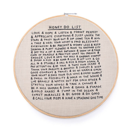 18" Dia.Honey Do List Embroidery Hoop by Sugarboo Designs