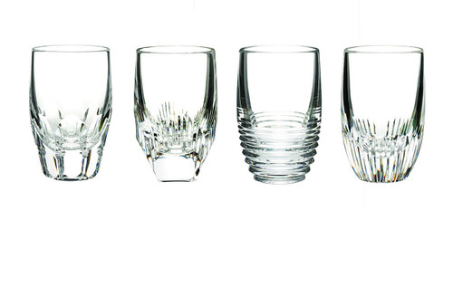 Mixology Assorted Clear Shot Glasses Set of 4 by Waterford