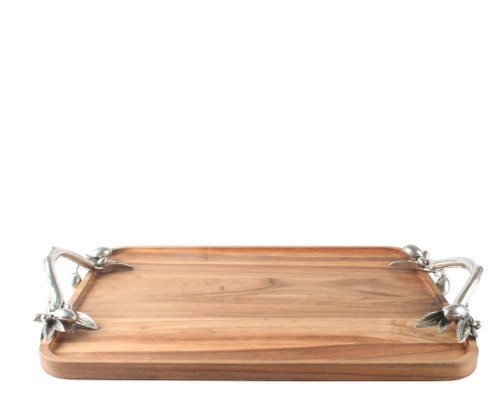 Olive Large Wood Rectangular Tray by Vagabond House