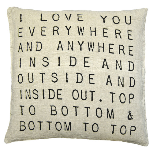 24" X 24" I Love You Everywhere Pillow by Sugarboo Designs