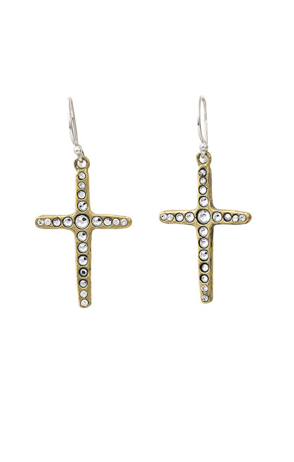 Amor Fati Single Cross Earrings by Waxing Poetic  1