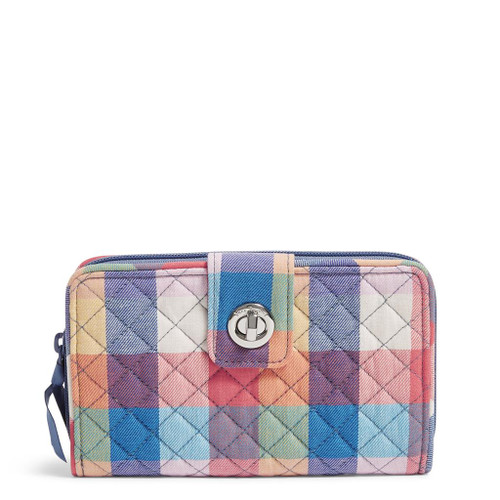 RFID Turnlock Wallet Tropics Plaid by Vera Bradley