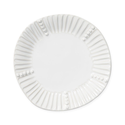 Vietri Incanto Stone White Stripe Salad Plate