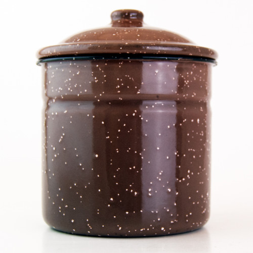 Gingerbread Gourmet Enamelware Canister with Lid Swan Creek Candle