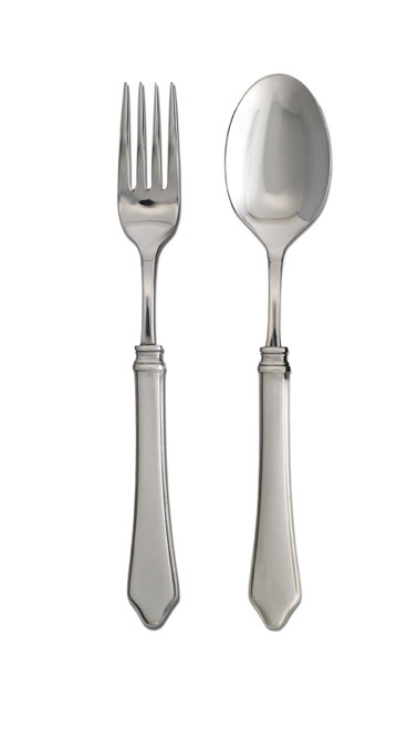 Violetta Serving Fork & Spoon by Match Pewter