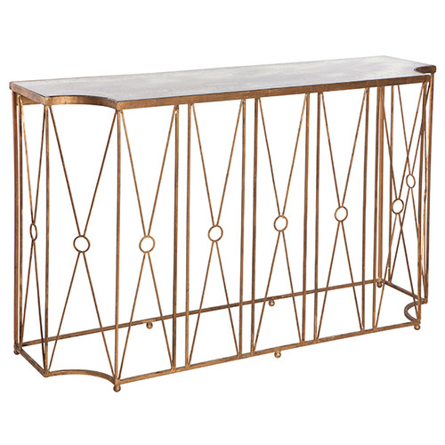 Marlene Console Table With Antique Mirror by Aidan Gray