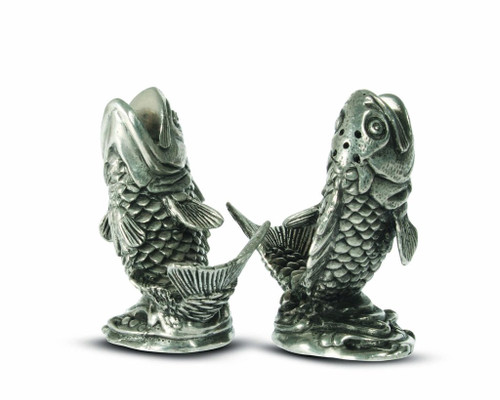 Salmon Pewter Salt & Pepper Set by Vagabond House