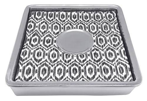 Black Ikat Signature Luncheon Napkin Box by Mariposa