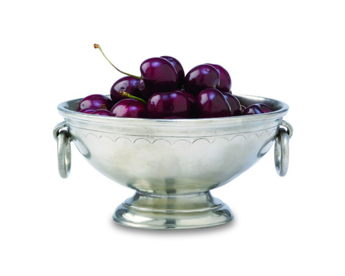 Small Deep Footed Bowl with Rings by Match Pewter