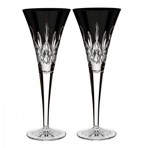 Lismore Black Flute Pair by Waterford