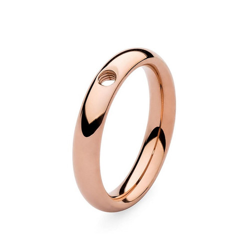 Size 7 Rose Gold Basic Small Interchangeable Ring by Qudo Jewelry