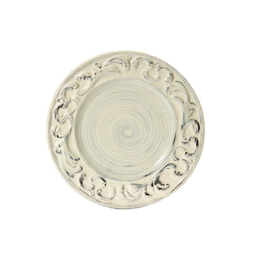(C) Baroque Cream Salad Plate 8.5"D - Set of 4 - Intrada Italy