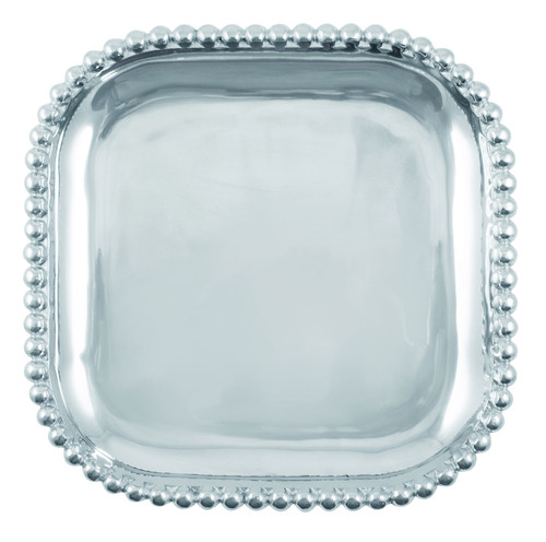 Pearled Square Platter by Mariposa