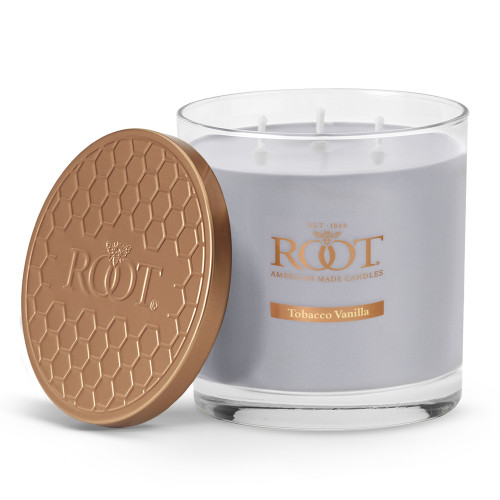 Tobacco Vanilla 3-Wick Hive Glass Candle by Root
