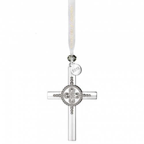 Silver Cross Ornament by Waterford