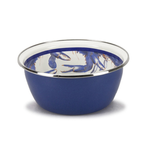 Set of 4 - Blue Crab Salad Bowl by Golden Rabbit