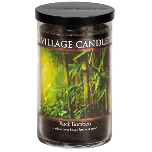 Black Bamboo 24 oz. Decor Jar Candle by Village Candles