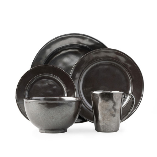 Pewter Round 5 Piece Place Setting  by Juliska