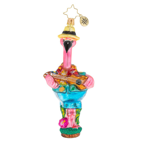 Beach Bum Flamingo Ornament by Christopher Radko