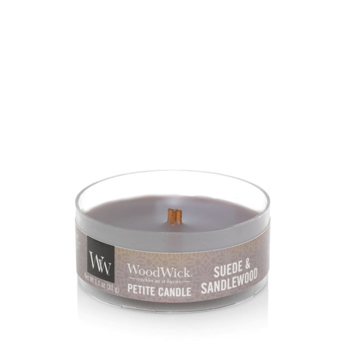 WoodWick Candles Suede & Sandalwood Petite