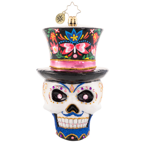 One Dapper Calavera Ornament by Christopher Radko -