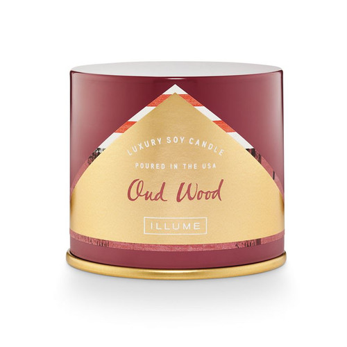 Oud Wood Large Vanity Tin Candle by Illume Candles