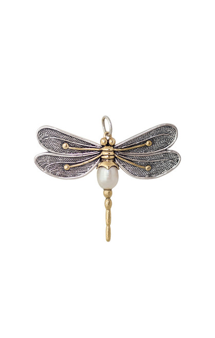Pearl of Change Dragonfly Pendant by Waxing Poetic
