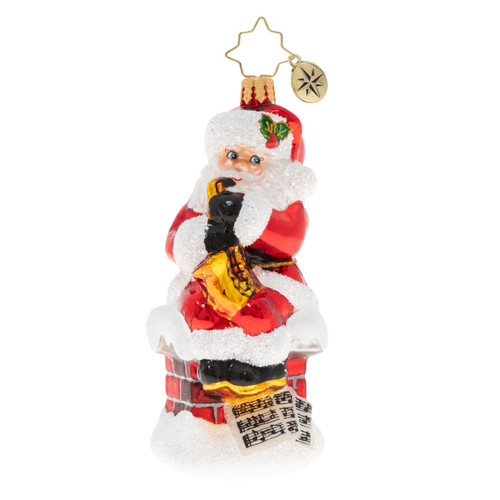 Smooth-Jazz Santa Ornament by Christopher Radko