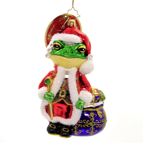 Froggy Santa Gem Ornament by Christopher Radko