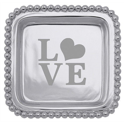 "Love" Square Tray by Mariposa