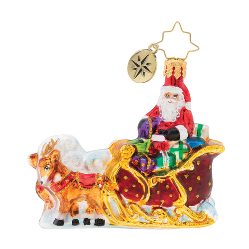 Stellar Ride, Santa! Gem Ornament by Christopher Radko