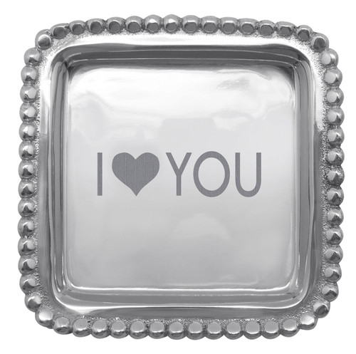 I Heart You Square Tray by Mariposa
